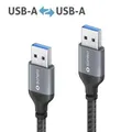 Produktbild: Sonero USB 3.0 Kabel - A/A - Aluminium - space grey/schwarz - 1,00m
