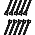 Produktbild: Kabelbinder Extra Lang XXXL Industriequalität - 1020mm x 9mm, schwarz, 10 Stück