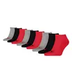 Produktbild: PUMA unisex Sneaker Socken Kurzsocken Sportsocken 261080001 9 Paar, Farbe:Mehrfarbig, Menge:9 Paar (3 x 3er Pack), Größe:43-46, Artikel:-232 black/red