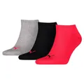 Produktbild: PUMA 9 Paar Sneaker Invisible Socken Gr. 35-49 Unisex für Damen Herren Füßlinge, Farbe:232 - black/red, Socken & Strümpfe:43-46