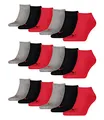 Produktbild: PUMA unisex Sneaker Socken Kurzsocken Sportsocken 261080001 18 Paar, Farbe:Mehrfarbig, Menge:18 Paar (6x 3er Pack), Größe:43-46, Artikel:-232 black / red