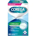 Produktbild: Corega Tabs 3 Minuten, für herausnehmbaren Zahnersatz/ dritte Zähne, 66 St.