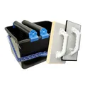 Produktbild: HELPMATE Fliesenwaschset 5-teilig 12 Liter Kunststoff Eimer, Doppelrollenaufsatz, Fliesenwaschbrett und Verfugbrett Made in Germany