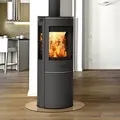 Produktbild: Fireplace Elite Magnolia Kaminofen Stahl Schwarz mit Abdeckplatte Glas - Schwarz