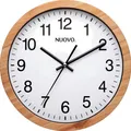 Produktbild: 10 Zoll hölzerne runde Wanduhr Stille und Nicht tickende Retro Wanduhr für Wo...