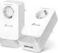 Produktbild: TP-LINK V1 Powerline Adapterkit GigE G.hn an Wandsteckdose anschließbar (PG2400P KIT)
