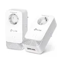 Produktbild: TP-Link PG2400P Kit Powerline G.hn2400, 2+2 Anschlüsse Gigabit Ethernet, Extra-Steckdose, Energiesparmodus, Plug & Play, Nicht kompatibel mit HomePlug AV/AV2-Powerline-Adaptern