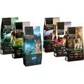 Produktbild: Dehner Wild Nature Hundefutter Probier-Set, Trockenfutter getreidefrei / zuckerfrei, für ausgewachsene Hunde, Fisch / Wild / Ente / Pferd / Kaninc...