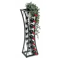 Produktbild: Dandibo - Weinregal Metall Schwarz Stehend Mika 80 Cm 96536 Flaschenregal Flaschenständer Flaschenhalter Schmal Modern