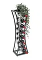 Produktbild: DanDiBo Weinregal Metall Schwarz Stehend Mika 80 cm 96536 Flaschenregal Flaschenständer Flaschenhalter Schmal Modern