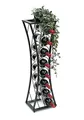 Produktbild: Weinregal Metall Schwarz Stehend Mika 80 cm Flaschenregal Flaschenständer Wein