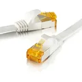 Produktbild: CAT 7 Ethernet Kabel Patchkabel Netzwerkkabel LAN Kabel 10m weiß flach SEBSON