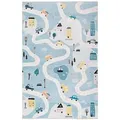 Produktbild: Tesso Living Kinder-Teppich, Blau, Textil, Fahrzeuge, Rechteckig, 80x145 cm, rutschfest, Teppiche & Böden, Teppiche, Teppich Kinderzimmer