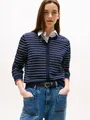 Produktbild: Tommy Hilfiger Cardigan CO JERSEY STITCH CARDIGAN Baumwollmischung, regular fit, Rundhals, goldfarbene Knöpfe