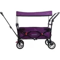 Produktbild: Faltbarer Bollerwagen FX-CT700 purpur klappbar mit Dach, Vorder- und Hinterrad-Bremse, Vollgummi-Reifen, Schubbügel, für Kinder geeignet - Fuxtec