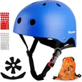 Produktbild: Kinder Fahrradhelm EN1078 CE Certified, Verstellbarer Kinnriemen, 3D DIY & Reflektierende Aufkleber, Sporthelm für Roller & Inlineskates, Unisex f...