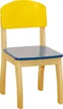 Produktbild: roba Kinderstuhl, Stuhl mit Lehne für Kinder, Holz bunt lackiert