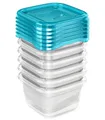 Produktbild: 6 keeeper Frischhaltedose 'fredo fresh', 90 ml, eckig, blau