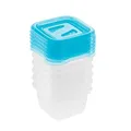 Produktbild: Frischhaltedosenset 6-teilig 6 x 90 ml 65 x 65 x 4 cm Fredo Fresh Blau Transp...