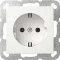 Produktbild: GIRA55 SKS RWM - Steckdose Typ F - Reinweiß seidenmatt