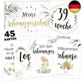 Produktbild: 45 Schwangerschaft Meilensteinkarten Tropical Green Milestone Cards Meilenstein