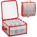Produktbild: Aufbewahrungsbox für 32 Weihnachtskugeln Weihnachtsdeko Kiste Box Aufbewahrung - Transparent
