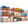 Produktbild: SCHULTE Palettenregal 46801-N orange, blau, silber 844,4 x 110,0 x 400,0 cm