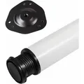 Produktbild: So-tech - 1 Stück Tischbein Höhe 870 mm ø 76 / 80 mm Stahl mit weißer Oberfläche belastbar bis 75 kg, Möbelbein mit 32 mm Höhenverstellung Möbelfuß