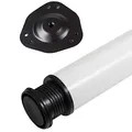 Produktbild: SOTECH 1 Stück Tischbein Höhe 870 mm Ø 76/80 mm Stahl mit weißer Oberfläche belastbar bis 75 kg, Möbelbein mit 32 mm Höhenverstellung Möbelfuß