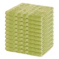 Produktbild: Lavea® 10er Set Seiftuch 30x30 cm – Hochwertige Gästehandtücher 30x30 aus 100% Baumwolle, Frottierserie Elena – Saugstark, Waschbar und Strapazierfähig - Lindgrün