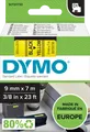 Produktbild: DYMO D1 40918 - DYMO D1 Schriftband, 9mm, schwarz/gelb