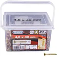 Produktbild: Connex Universalschrauben 4,0 x 40 mm - 455 Stück im Set - Senkkopf - TX-Antrieb - Teilgewinde - Gelb verzinkt / Schrauben-Set / Schrauben-Eimer / B30192