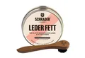 Produktbild: Schrader Leder Fett + Tiegelbürste - 2teiliges Set aus Pflegemittel und Bürste Lederreiniger (zum Pflegen/Restaurieren von lackiertem Glattleder - Made in Germany)