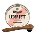 Produktbild: Schrader Lederfett farblos - Lederpflege für Glattleder Schuhe Motorradbeklei...