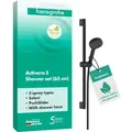 Produktbild: hansgrohe Activera Select S Duschset 28044670 2 Strahlarten wassersparend mit Duschstange, Ø95mm, Bohrabstand 625 mm, schwarz matt