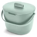 Produktbild: YourCasa Biomülleimer Küche 6L - Komposteimer für alltäglichen Biomüll Behälter Spülmaschinenfest - Geruchsdicht mit Sieb & ergonomischen Griff - Bio Mülleimer Klein Komposter Bioeimer (Mint)