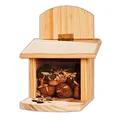 Produktbild: Eichhörnchen Futterhaus Holz Futterstation Futterspender Nuss Futterkasten