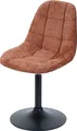 Produktbild: Esszimmerstuhl | HxBxT 83x47x43cm | Sitzhöhe 47cm | Stahl Stoff/Textil Chenille | Terrakotta | Küchenstuhl Stuhl Drehstuhl