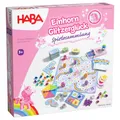 Produktbild: HABA Einhorn Glitzerglück – Spielesammlung ab 3 Jahren mit 9 abwechslungsreichen Würfel-, Karten- & Brettspielen für 2–4 Kinder, einfach erklärt – 2012231001