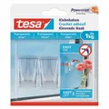 Produktbild: Klebehaken Glas 1kg transparent Wandhaken Haken Handtuchhaken Handtuchhalter neu
