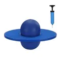 Produktbild: Relaxdays Pogo Ball für Kinder, bis 100 kg, Hüpfspielzeug Outdoor, Hüpfball mit Platte, Balance, HBT: 25x39x28 cm, blau
