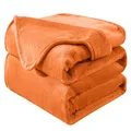 Produktbild: HOZY Kuscheldecke Flauschig Decke Fleecedecke - Kuscheldecke 150x200cm, Orange, XL Fleecedecke Sofa Decken,Warm Wohndecke Couchdecke Hundedecke Sofadecke flauschig, Sofa überwurfdecke