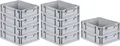 Produktbild: SparSet 10x Eurobox NextGen Economy | Griffe geschlossen |HxBxT 12x30x40cm | 11 Liter | Eurobehälter, Transportbox, Transportbehälter, Stapelbehälter