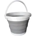 Produktbild: Faltbarer Eimer, 5L, Kunststoff, Camping, Autowaschen, Wasserauffang, grau