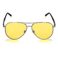 Produktbild: ROCKNIGHT Unisex-Erwachsener Polarisierte Flieger-Sonnenbrille Metall Flat Top Sonnenbrille Leichtbau Driving Uv400 Außen Mudium Polarisierten Nachtsicht (Nicht Mirror)