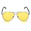 Produktbild: Unisex-Erwachsener Polarisierte Flieger-Sonnenbrille Metall Flat Top Sonnenbr...