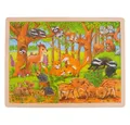 Produktbild: goki Rahmenpuzzle Einlegepuzzle Tierkinder im Wald Holzpuzzle 48 Teile, 48 Puzzleteile, Holzteile