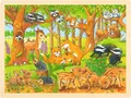 Produktbild: 57734 - Einlegepuzzle Tierkinder im Wald aus Holz Holzpuzzle mit Tiermotiven ...