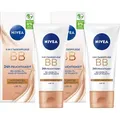 Produktbild: NIVEA Tagespflege 5in1 BB Hauttyp mittel-dunkel LSF 15 24h Feuchtigkeit 2 x 50ml