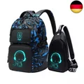 Produktbild: Asge Schulrucksack für Jungen und Mädchen - Wasserdichter Rucksack Teenager, R